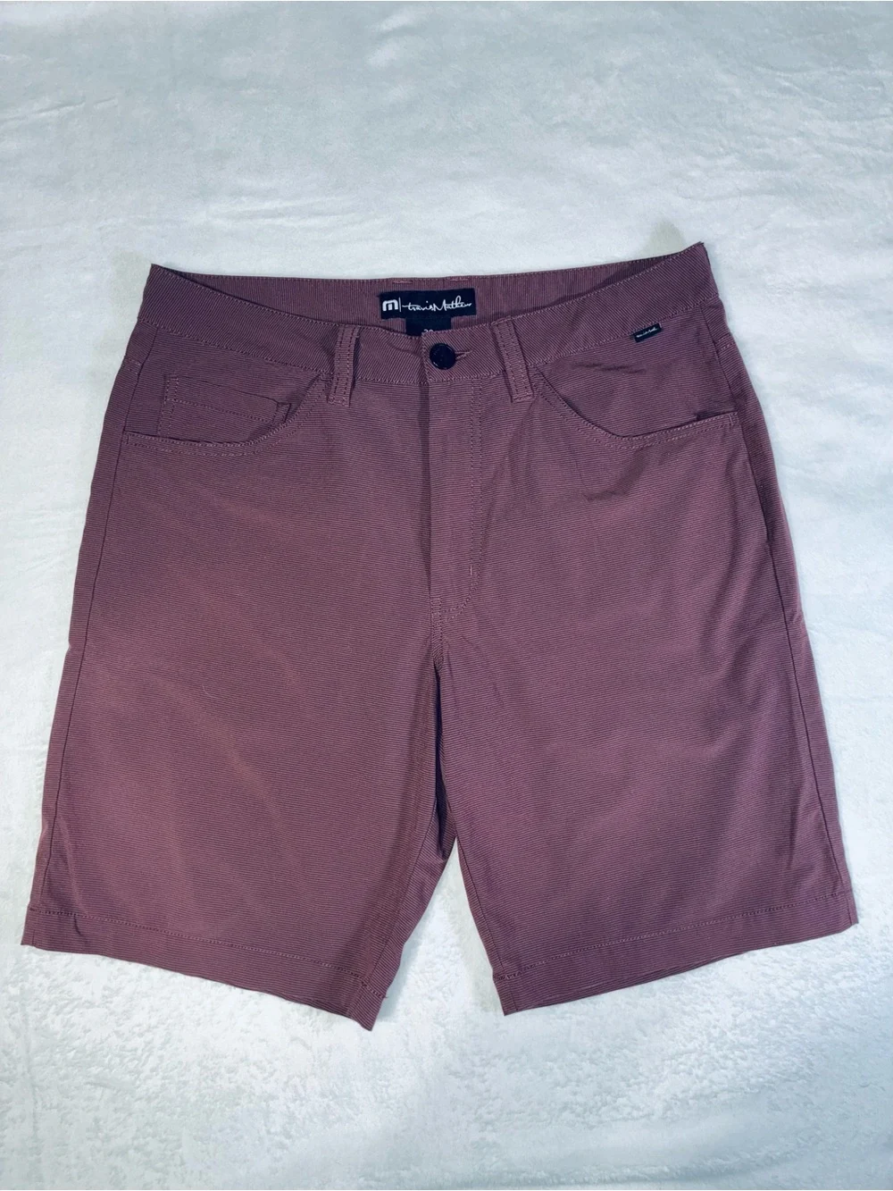 Travis Mathew Men's Burgundy Performance Shorts